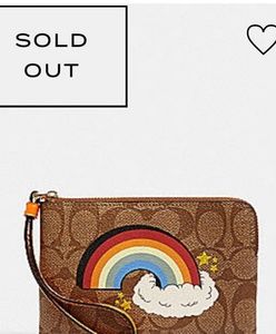 COACH Rainbow wristlet
